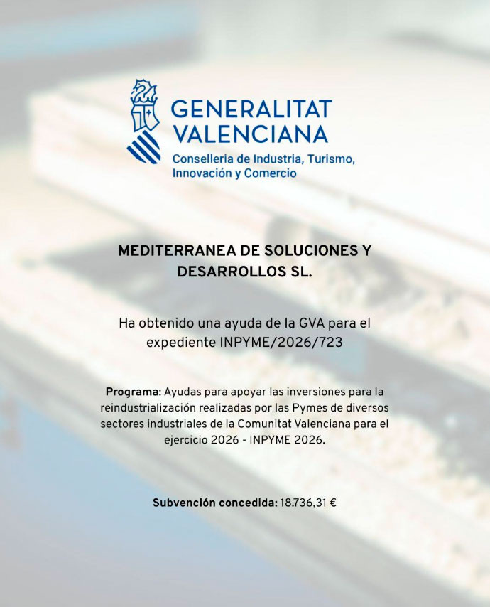 Ayuda concedida por la Generalitat Valenciana a Sensem dentro del programa INPYME 2026